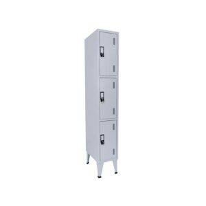 Cacifos Metálicos Simples 3 Cacifos 300x500x1900mm Cinza