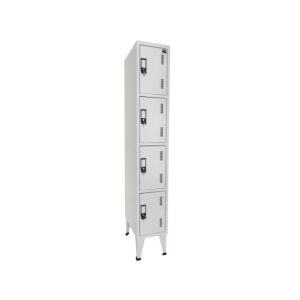 Cacifos Metálicos Simples 4 Cacifos 300x500x1900mm Cinza