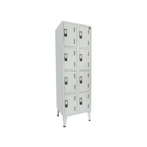 Cacifos Metálicos Duplo 8 Cacifos 600x500x1900mm Cinza