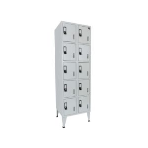 Cacifos Metálicos Duplo 10 Cacifos 600x500x1900mm Cinza