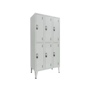 Cacifos Metálicos Triplo 6 Cacifos 900x500x1900mm Cinza