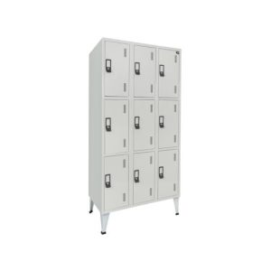 Cacifos Metálicos Triplo 9 Cacifos 900x500x1900mm Cinza