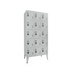 Cacifos Metálicos Triplo 15 Cacifos 900x500x1900mm Cinza