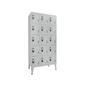Cacifos Metálicos Triplo 15 Cacifos 900x500x1900mm Cinza