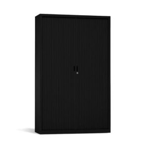 Armario Portas Persiana 4 Prateleiras 1000x420x1950 Preto