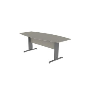 Mesa Reuniões Semi-oval 2000x1000x740 Cinza