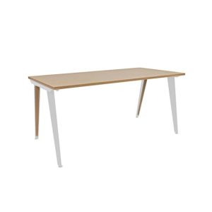 Secretaria LinhaART 1200x800x740 Estrutura Branco/Tampo Faia