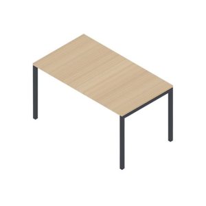 Secretária Metal Minima 1600x600x750 Cinza/Carvalho