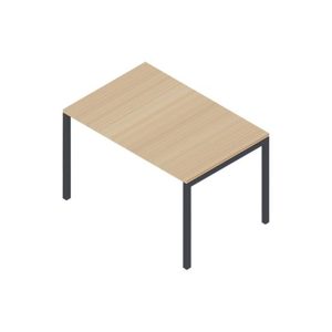 Secretária Metal Minima 1200x800x750 Cinza/Carvalho