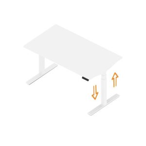 Secretária Elevatória Emme 1400x800x620/1270 Branco
