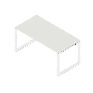 Secretária Metal Plano O 1200x600x750 Branco