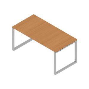 Secretária Metal Plano O 1200x600x750 Cinza/Faia