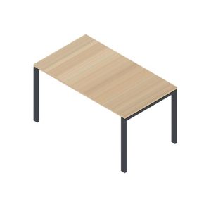 Secretária Metal Plano N 1200x600x750 Cinza/Carvalho