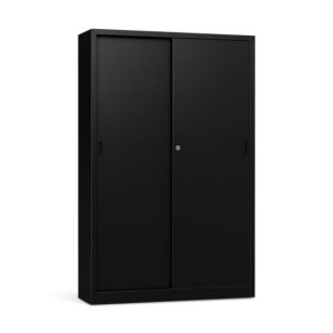 Armario Portas Correr 4 Prateleiras 1000x420x1950 Preto