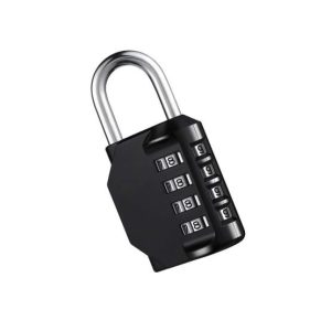 Cadeado 30mm Preto IP68 Reajustável com Código 4 Dígitos