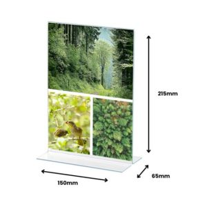 Expositor Mesa 065x150x215mm A5 em T Vertical