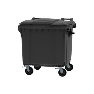 Contentor 1100L Polietileno DIN 4 Rodas c/Tampa Cinza