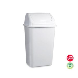Contentor 09L Plástico Tampa Basculante Branco