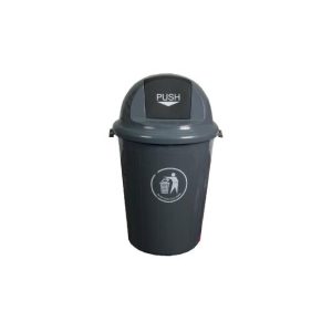 Contentor 80L Plástico Tampa Basculante Cinzento