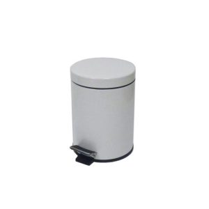 Contentor 03L Inox Revestido Branco com Pedal