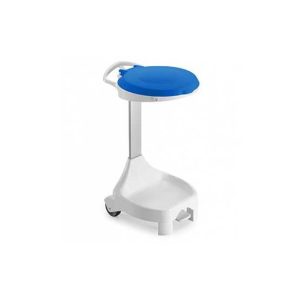Contentor 120L Smile W-70 c/Pedal e Rodas Branco/Azul