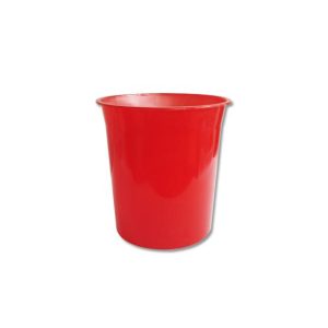 Papeleira 18L Plástico Vermelho Transparente