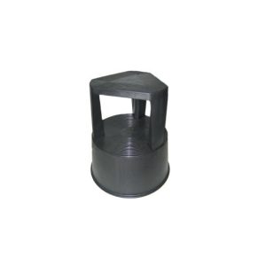 Tamborete/Escadote Plástico 2 Niveis 45cm Altura Preto