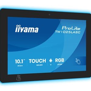 iiyama ProLite TW1025LASC-B3PNR - Android PC - PC de painel de toque 1 RK3568 - RAM 4 GB - SSD - eMMC 32 GB - Mali-G52 - Gigabit Ethernet, Bluetooth 5.2, NFC - Android 13 - monitor: LED 10.1" 1280 x 800 (WXGA) ecrã de toque - preto, mate