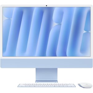 Apple iMac with 4.5K Retina display - All-in-one M4 - RAM 16 GB - SSD 512 GB - Apple M4 10-core - Gigabit Ethernet, IEEE 802.11ax (Wi-Fi 6E), Bluetooth 5.3 - macOS Sequoia 15.0 - monitor: LED 24" 4480 x 2520 (4.5K) - teclado: Português - azul