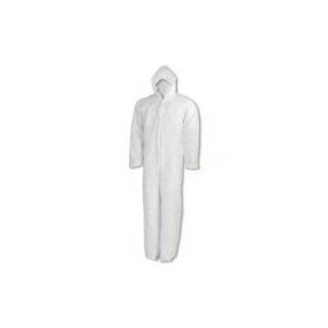 Fato Proteção Capuz Descartável Branco 1un