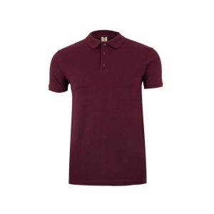 Polo Manga Curta Adulto Bordeaux Tamanho XL