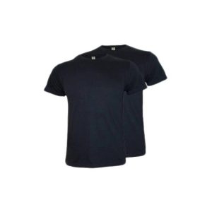 T-Shirt Adulto Algodão 190g Azul Navy Tamanho XXL Pack 2un