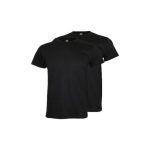 T-Shirt Adulto Algodão 190g Preto Tamanho S Pack 2un