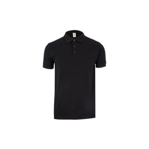 Polo Manga Curta Adulto Preto Tamanho L