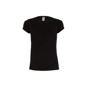 T-Shirt Mulher Algodão 155g Preto Tamanho L