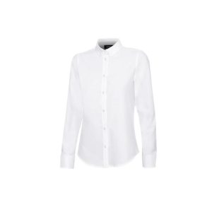 Camisa Manga Comprida Oxford Mulher Tamanho S Branco