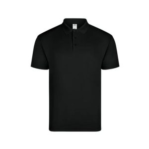 Polo Manga Curta CoolPass Adulto Preto Tamanho XXL