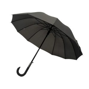 Guarda-Chuva Automático 12 Varas Cinza Cabo de Borracha