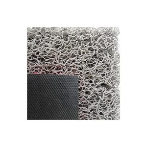 Tapete 40x60cm Malha PVC Vinil Esparguete Rebordo Cinza