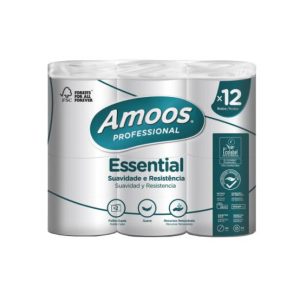 Papel Higiénico Doméstico 24mts 2Fls 30g Amoos 12 Rolos
