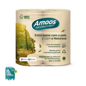 Papel Higiénico Doméstico 48mts 2Fls Naturally Soft 4 Rolos