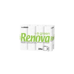 Papel Higiénico Doméstico 16,5mts 2Fls RenovaGreen 24 Rolos