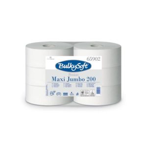 Papel Higiénico (Jumbo) 200mts 2Fls Bulkysoft Ex.Central 6un