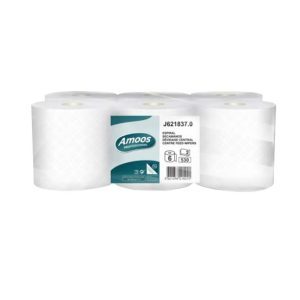 Rolo Toalhas Mão 175mx20cm 33g 2Fls AMOOS Picotado 6un