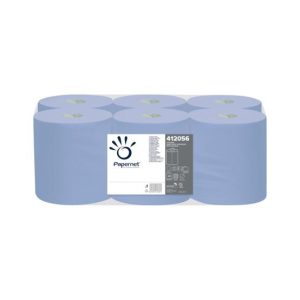 Rolo Espiral 135mx20cm 44g 2Fls PAPERNET Picotado Azul 6un