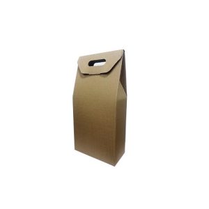 Caixa Cartão 200x100x410mm p/2 Garrafas Vinho Kraft