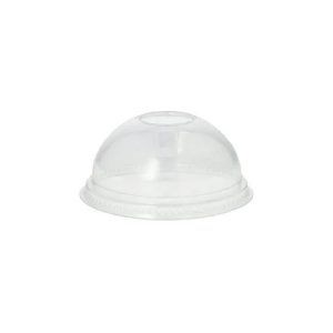 Tampa PET Redonda 9,5cm Transparente Cúpula S/Orificio 50un