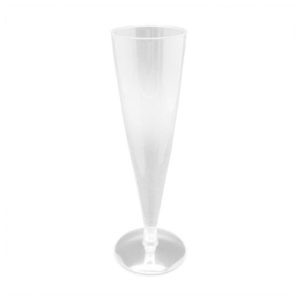 Copos Flute Reutilizáveis PS Transparente 150ml 10un