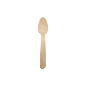 Colheres Sobremesa Madeira 12,5cm 100un