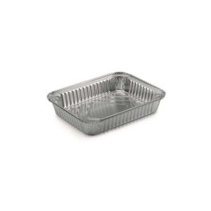Embalagem Alimentar Alumínio 1125ml Retangular c/Tampa 100un